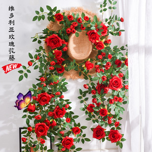 ดอกกุหลาบวิคตอเรียนประดิษฐ์จากผ้าไหมสำหรับตกแต่งผนัง เพดาน และสวน - Product Image 3