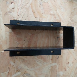 Single Joist Hanger <strong>Bracket</strong> <strong>Black</strong> Painted Made of Galvanized Steel for Wooden Connectors Used in Construction - Product Image 5
