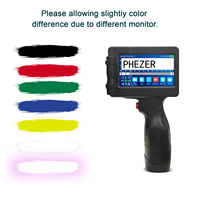 Codeur portable intelligent 12,7 mm Phezer P17, prend en charge l'impression de codes QR, de logos, de lots et de dates d'expiration sur bouteilles métalliques