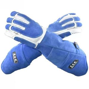 Guantes Protectores Largos de Cuero Vacuno de 18 Pulgadas, Resistentes a Mordeduras y Arañazos, para Manipulación de Gatos - Product Image 4