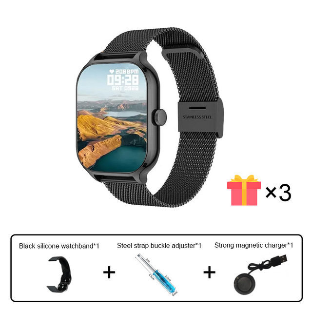 H9 MAX Smartwatch Reloj Montre Intelligente Sports Wireless Charging Blood Oxygen Monitor Sleep Monitoring Fitness Tracker Watch