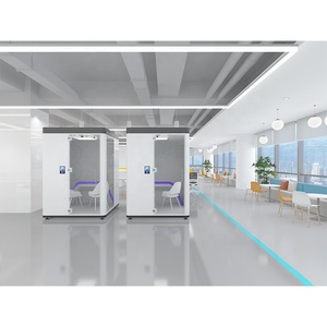 2024 cosses de bureau insonorisées mobiles imperméables et ignifuges bon marché avec cabine d'isolation acoustique du système de climatisation - Product Image 2