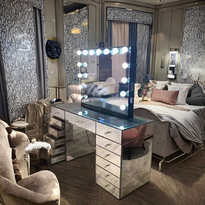 YX-V008 trang điểm Vanity bảng và gương phong cách nội thất phòng ngủ đứng trang điểm bàn <span class=keywords><strong>MDF</strong></span> gỗ và kim loại cho nhà sử dụng kính hiện đại - Product Image 5