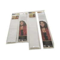 Bolsas de extensión de cabello de paquete de plástico de pvc transparente de lujo logotipo personalizado para el cabello