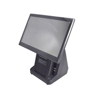Machine POS à écran tactile de 15.6 pouces tout en un système avec imprimante thermique de 80mm pour restaurant