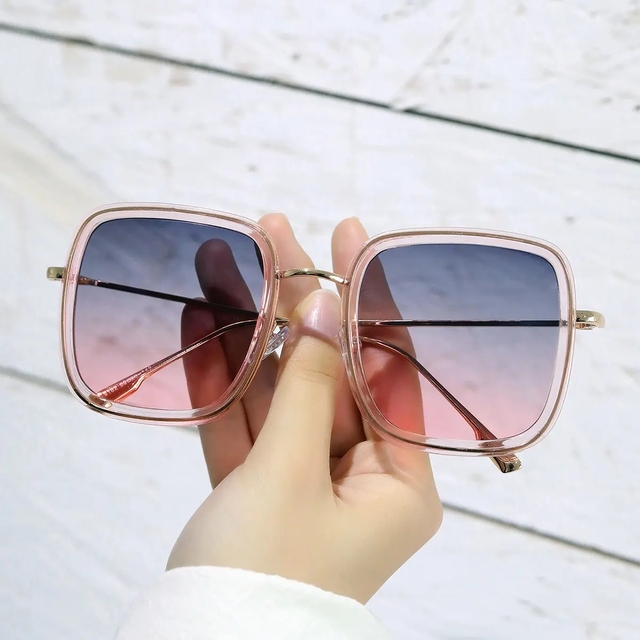 High Quality Oversized Square Vendors Sunglasses Metal Frame Men Women Private Label Shield Extra Large Sunglasses