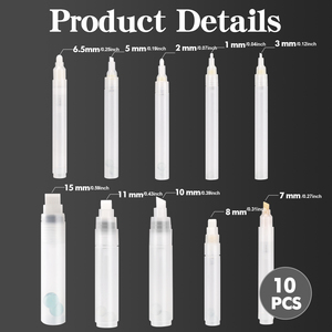 Sofort Lieferbar Verschiedene Größen Whiteboard-Marker mit Schrägflachem Pinsel 8mm Strichbreite Leere Marker-Stifte - Product Image 2