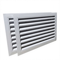 Grille d'aération rectangulaire à persiennes, couvercle d'évacuation étanche à la pluie, dissipation de la chaleur, sortie d'air murale extérieure pour salle de bain