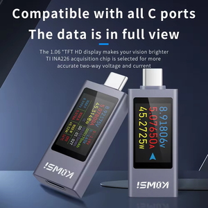 KWS-2302C Typ-c <span class=keywords><strong>USB</strong></span>-Detektor Voltmeter Ammeter <span class=keywords><strong>USB</strong></span>-<span class=keywords><strong>Tester</strong></span> Spannung-Strom-<span class=keywords><strong>Tester</strong></span> Leistungs-Kapazitätstester - Product Image 4