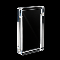 Kotak Display Kartu Akrilik Transparan dengan Magnet untuk Kartu Trading, Penyimpanan Kartu Olahraga PS a BGS Slabs, Pelindung Kartu Grosir