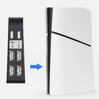Adaptateur Hub USB 6 en 1 pour console PS5 Slim, transmission de données, séparateur USB, extension de hub, station d'accueil multi-ports