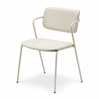 Chaise de formation empilable sans accoudoirs, structure en plastique et acier, pour réception, réunion, salle de classe, lecture, conférence - Design simple