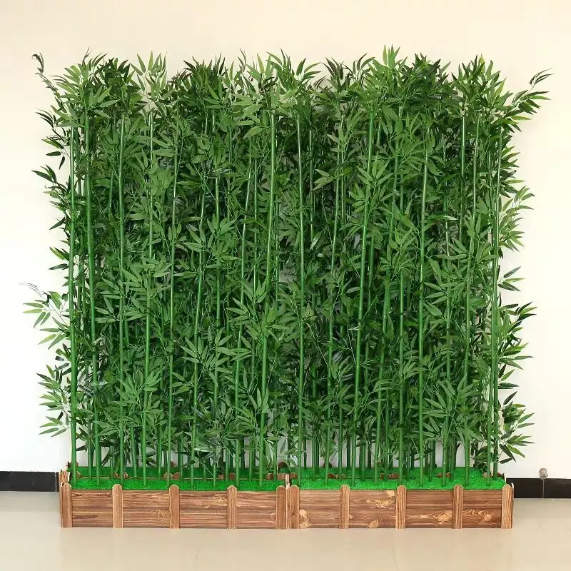 Toptan fiyat yüksek kalite açık yapay bambu bitkiler bahçe parkı ev dekorasyon için plastik bambu bitki
