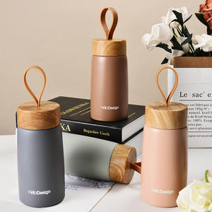 Custom Logo Outdoor Sport Portable String Wood Lid Stainless Steel Metal Vacuum <strong>Flasks</strong> Water Bottle Thermos <strong>Flasks</strong> Cup - Product Image 5