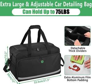 Échantillon gratuit, fabrication OEM, grands sacs de rangement pour produits de nettoyage, sac de transport portable pour produits de nettoyage avec poignée - Product Image 2