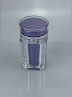 Bouteille vide en acrylique à double paroi de qualité supérieure, emballage alimentaire de luxe pour comprimés, poudres et capsules, produit amélioré, qualité supérieure, personnalisation disponible
