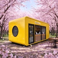 Maison Capsule Mobile Apple Pod, Structure en Acier, Mur en Verre, Bâtiment Modulaire Préfabriqué pour Stand Extérieur, Bureau, Hôtel, Habitation