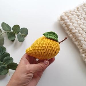 Gran oferta hilo <span class=keywords><strong>ganchillo</strong></span> <span class=keywords><strong>Mango</strong></span> encanto llavero juguete hecho a mano Amigurumi lindo Mini tejido fruta muñeca bolsa colgante accesorios regalo - Product Image 2