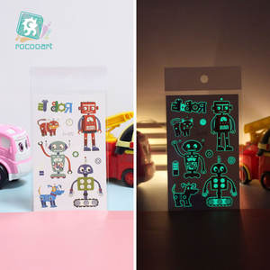 Impermeable personalizada que brillan en la oscuridad de los niños extraíble <span class=keywords><strong>tatuaje</strong></span> temporal los niños <span class=keywords><strong>robot</strong></span> máquina de <span class=keywords><strong>tatuaje</strong></span> pegatinas - Product Image 1