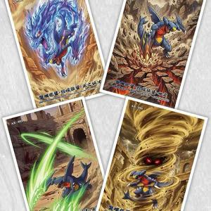 DM Figurines Pokémon Anime Décoratives Imprimées en Couleur sur Papier, Pikachu, Eevee, Charizard, Boîte Cadeau, Jeu de Société Familial - Product Image 4