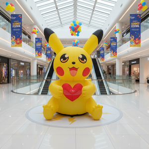 Vente directe d'usine de grands modèles gonflables Pokémon, <span class=keywords><strong>Pikachu</strong></span> gonflables publicitaires personnalisés pour la décoration des centres commerciaux - Product Image 1