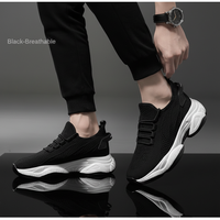 Chaussures de sport décontractées unisexes pour hommes, respirantes, à bout rond, avec une hauteur accrue de 10 cm, en maille invisible, tige en maille tricotée, semelle intérieure en EVA