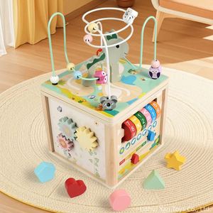 Juguetes Educativos Multifuncionales para Bebés, Regalos Sensoriales para Niños Pequeños, Niñas y Niños, Cubo de Juego de Madera, Centro de Actividades - Product Image 6