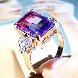 Anello in stile pietra preziosa colorata, gioiello personalizzato di design alla moda per l'uso quotidiano - Product Image 3