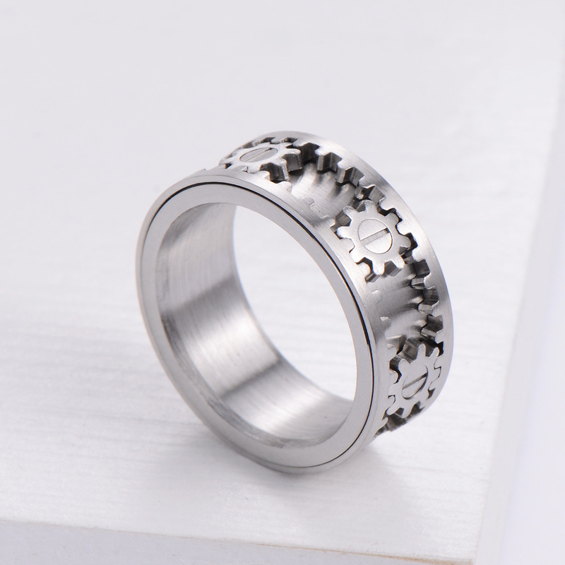 CAIOOCHE Trendy Fashion Rotating Chain RingFine