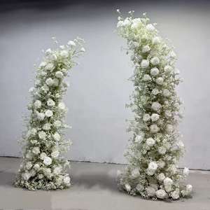 M-HOA054 Arche florale de haute qualité, arrangement de fleurs artificielles, arche en soie, arche de fleurs, toile de fond pour décorations de mariage - Product Image 1