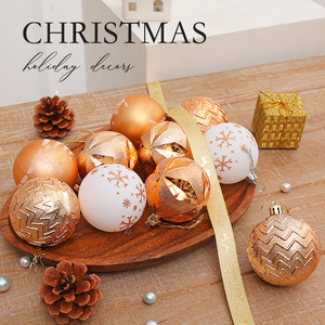 8cm 24pcs Plating Hanging <b>Plastic</b> Christmas Balls Bulk Set Xmas <b>Tree</b> Ornaments for Holiday Party Home Decorations - Product Image 2