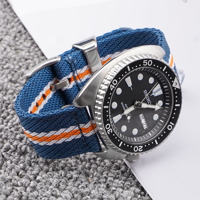 Wholesale New Design 18mm 20mm 22mm 24mm Premium Canvas Watchband Braided Nylon Watch Strap