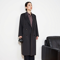 Manteau long décontracté pour femme 100 % laine, haute qualité, coupe ajustée, chaud, respirant, écologique, coupe-vent, vente directe usine, OEM ODM