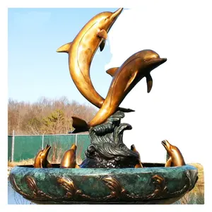 Aves águias peixe águias em asas golfinhos artesanato todos os tipos de tamanhos cobre bronze escultura decoração home metal fundição