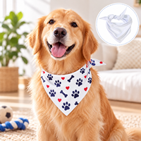 Bandana vierge en polyester pour chien à sublimation, à attacher – Écharpes vierges pour animaux de compagnie pour boutiques d'animaux – Accessoire vestimentaire personnalisé pour animaux