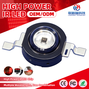 Chip LED IR de Alta Potencia 1W 3W <span class=keywords><strong>5W</strong></span> 850nm 940nm, Diodo Emisor de Infrarrojos con Lente de Cuarzo, Utilizado en Cámaras de Visión Nocturna y Dispositivos de Terapia de la Piel - Product Image 1