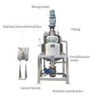 Réacteur d'émulsification à circulation inférieure, machine de fabrication de savon liquide, de pâte, de crème et de produits cosmétiques, mélangeur émulsifiant sous vide