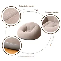 Meilleur prix Portable pliable flocage gonflable simple sphérique paresseux chaise longue loisirs de plein air salon air canapé
