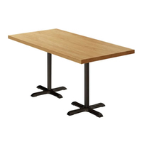 Table de café contemporaine en bois, table moderne, mobilier commercial pour café