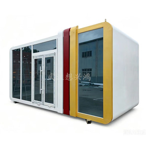 Structure en acier, cabine Apple, bureau mobile, design moderne, ossature en acier léger, utilisation commerciale en extérieur - Product Image 1