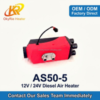 OkyRie AS50-5 5KW Pemanas Udara Diesel 12V 24V Truk RV Camper Pemanas Parkir Cepat Hangat Senyap 5000W Pemanas Parkir Diesel Mobil