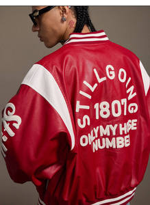 Custom Twill Leather Sleeve Varsity <b>Jacket</b> Patchwork Chenille Embroidery Insulated Vintage <b>Baseball</b> Winter <b>Men</b> Varsity <b>Jacket</b> - Product Image 3
