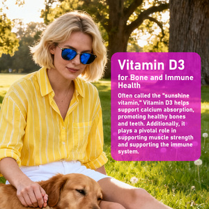 Private Label Vitamin D3 Gummies with Total Carbohydrate Powerful Body Cleanse Support Healthy Mood Promote Bone Health Gummies - Product Image 5