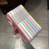 Coque de téléphone antichoc TPU PC givrée résistante aux rayures Protection arrière Couleurs bonbon pour iPhone 17 Pro Max 16 Pro Max