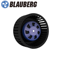 Ventilateur centrifuge Blauberg 230V en plastique personnalisable à moteur sans balais, économe en énergie, avec support ODM/OEM pour la ventilation des immeubles de bureaux