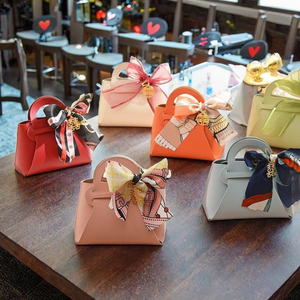 Свадебный подарок сумка для конфет из искусственной кожи, подарочные коробки для вечеринки, персонализированный свадебный подарок для гостей - Product Image 4