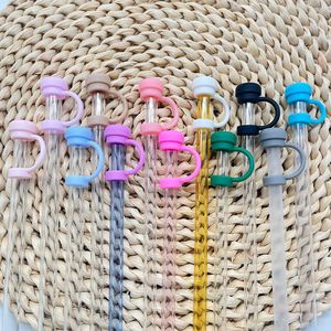 Oferta Caliente: Tapones <span class=keywords><strong>de</strong></span> Silicona y Plástico para Pajitas <span class=keywords><strong>de</strong></span> 10mm con Lazo, Accesorio Universal para Vasos, Tapón Antipolvo, Venta al por Mayor, Novedad, Bonitos - Product Image 5