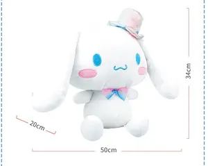 Hot Selling Sanrioed Cinnamoroll Hond Zacht Pluchen Speelgoed Cartoon Grote Oren Knuffel Dieren Pop Kinderen Rustgevende Pluchen