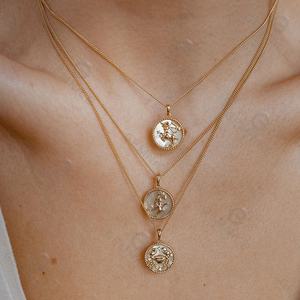 Emnel-collar de plata de ley 925 con diseño del zodiaco, joyería de oro de 18K con diseño delicado del zodiaco y Perla, venta al por mayor - Product Image 5