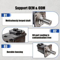 Moteur orbital à couple élevé OMV, rotation bidirectionnelle, joint d'étanchéité durable, pour foreuse et bétonnière